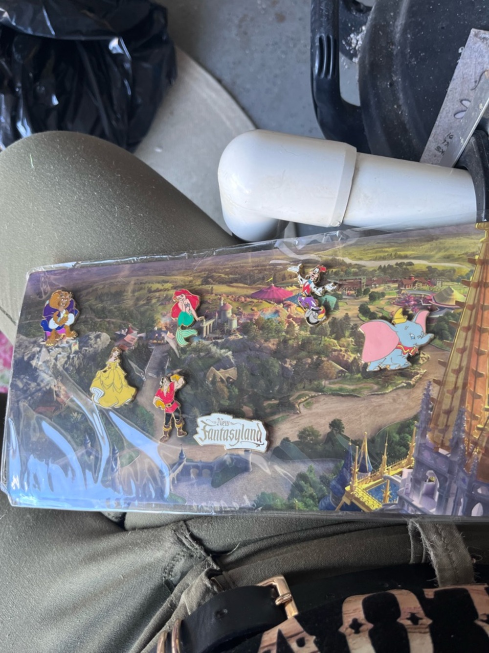 Disney Fantasyland Enamel Pin Set - Pink, Yellow, Green, Blue